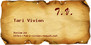 Tari Vivien névjegykártya